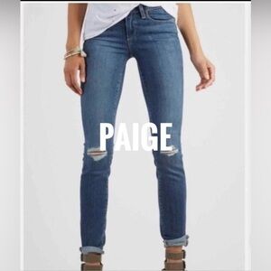 PAIGE Denim Kylie Crop Distressed Jeans size 30